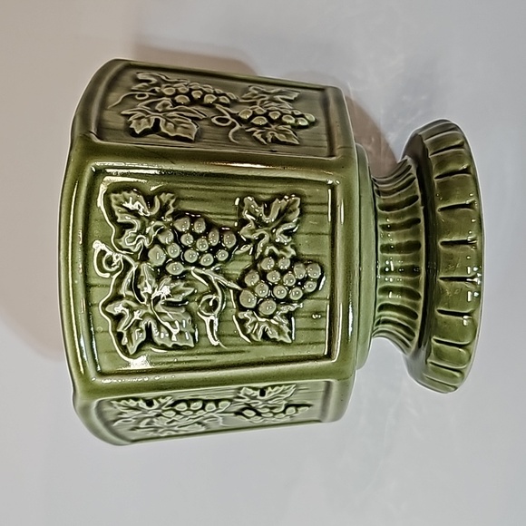 Other - Vintage Ceramic Japan Grapes Leaves Grapevine Indoor Hexagon Pedestal Planter